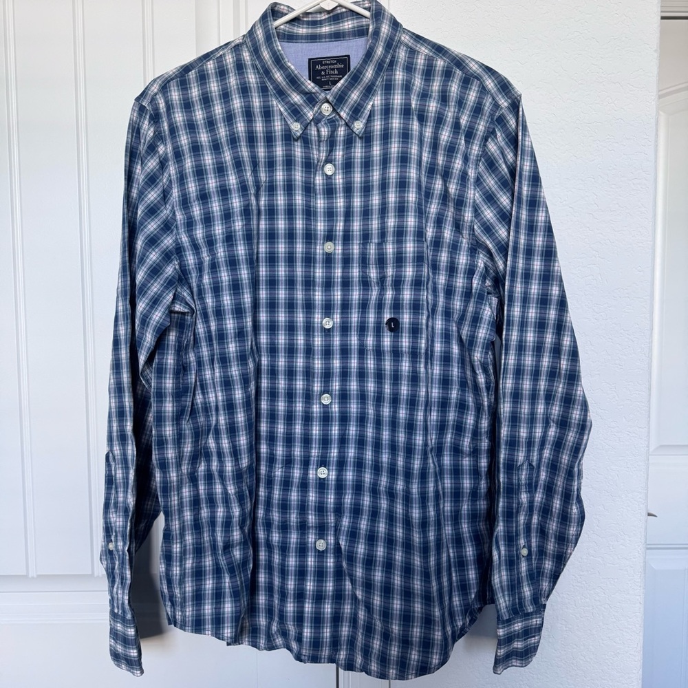 Abercrombie & Fitch Blue plaid button down